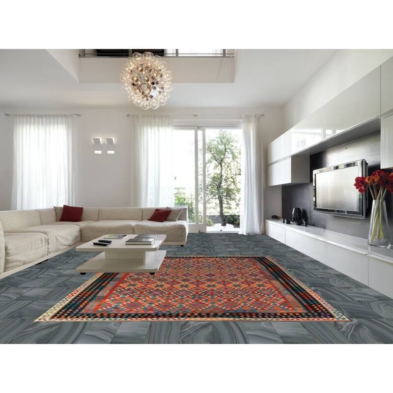 Kilim Oriental Area Rug Flatweave Southwestern Style Wool Carpet - 10'1"x 13'0"