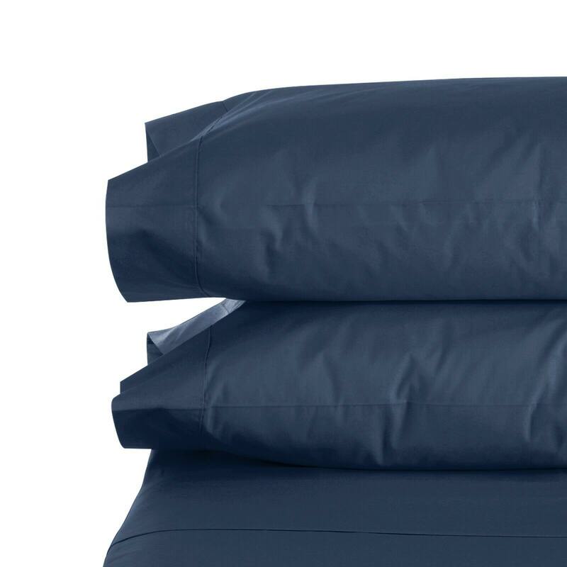 Soft Feel 1800 Soft Pillow Case Set Queen/Standard or King Set of 2 - Navy - Queen