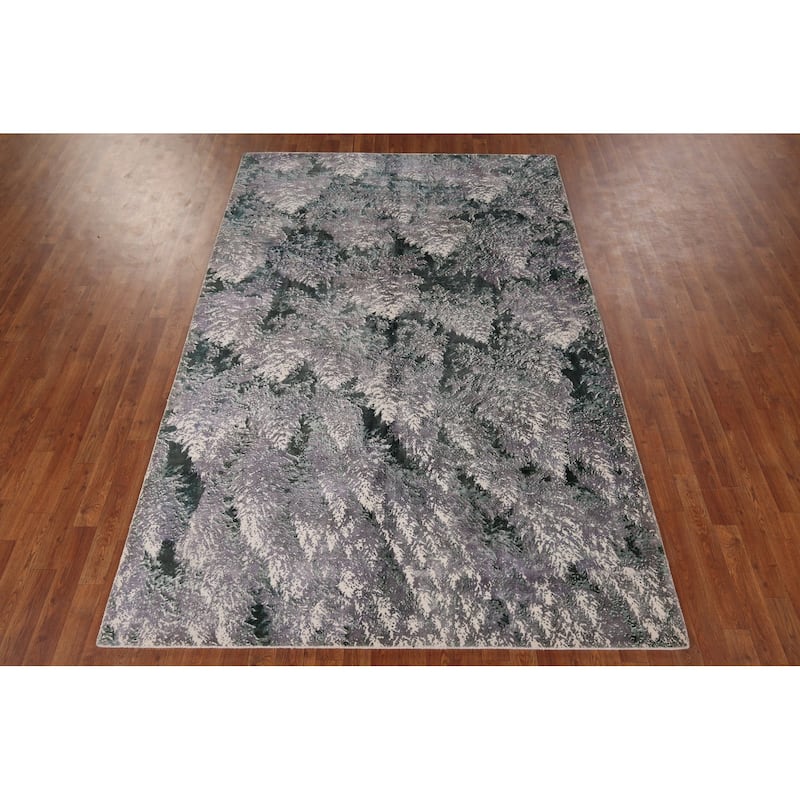 All-Over Abstract Modern Area Rug Handmade Wool Carpet - 6'0" x 9'0"