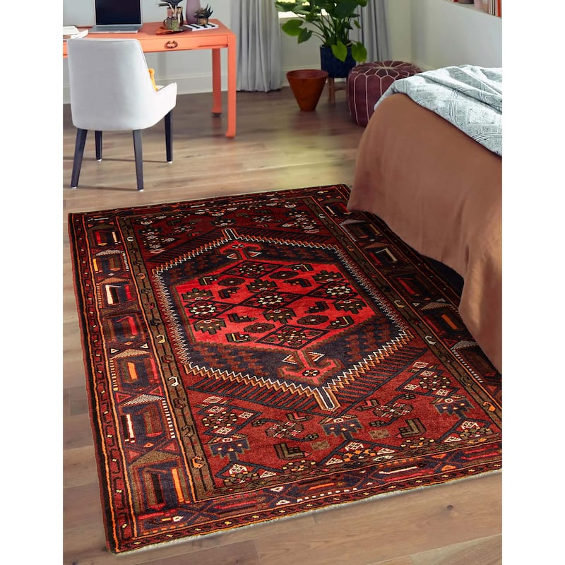 ECARPETGALLERY Hand-knotted Andelz Dark Grey Wool Rug - 4' 2" x 6' 8"