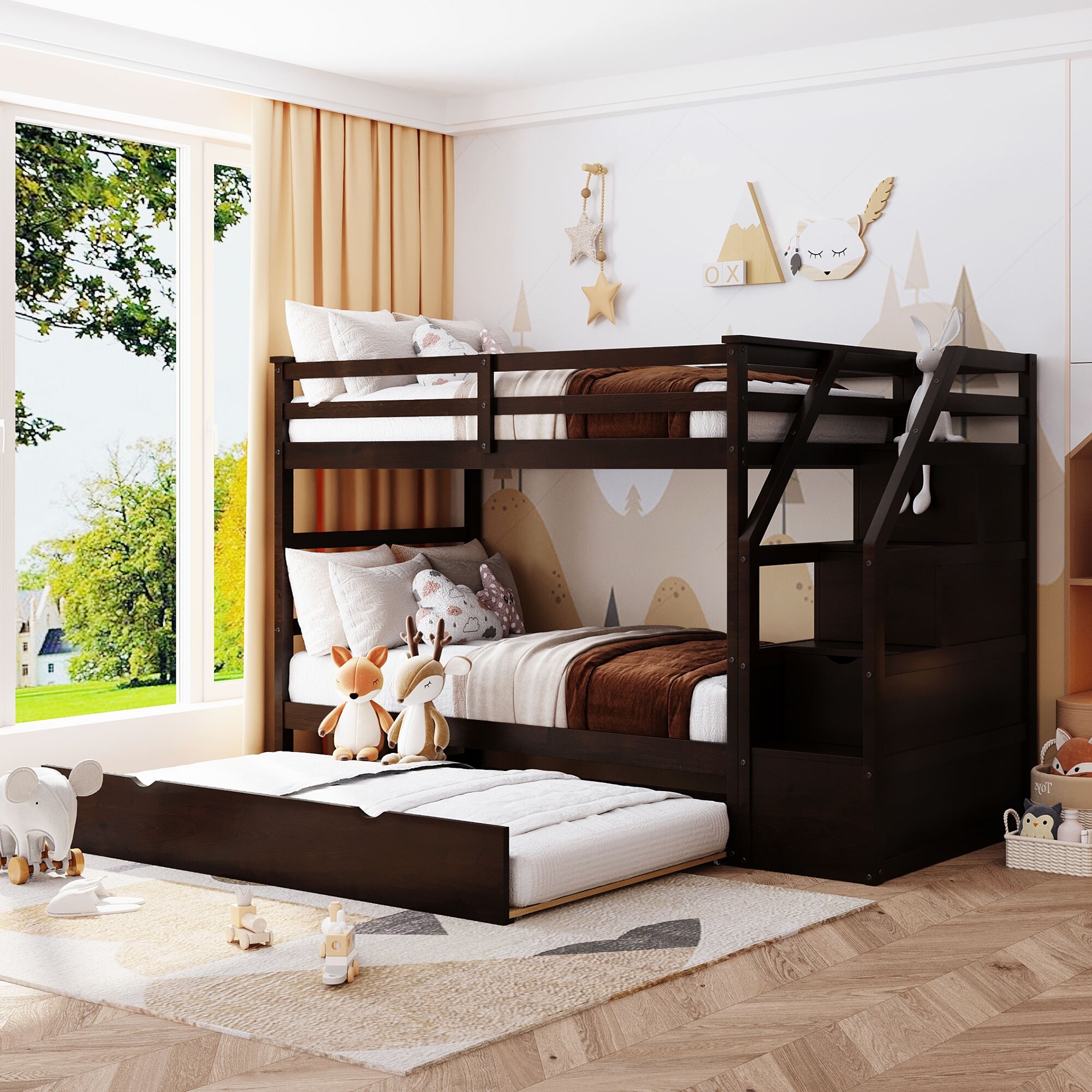 Low bunk bed with trundle clearance