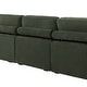 preview thumbnail 22 of 132, 118" W Corduroy L-shape Modular Sectional Sofa with Pillows