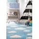 preview thumbnail 19 of 22, Nuloom Handmade Modern Clouds Pattern Kids Area Rug