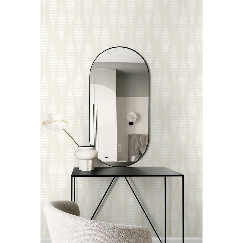 Seabrook Designs Harmony Ikat Waves Non-Woven Unpasted Wallpaper