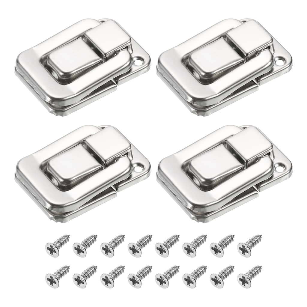 4Pcs Toggle Catch Lock, Iron Hasp Lock Latch Clasp for Jewelry Box Wooden Case Toolbox