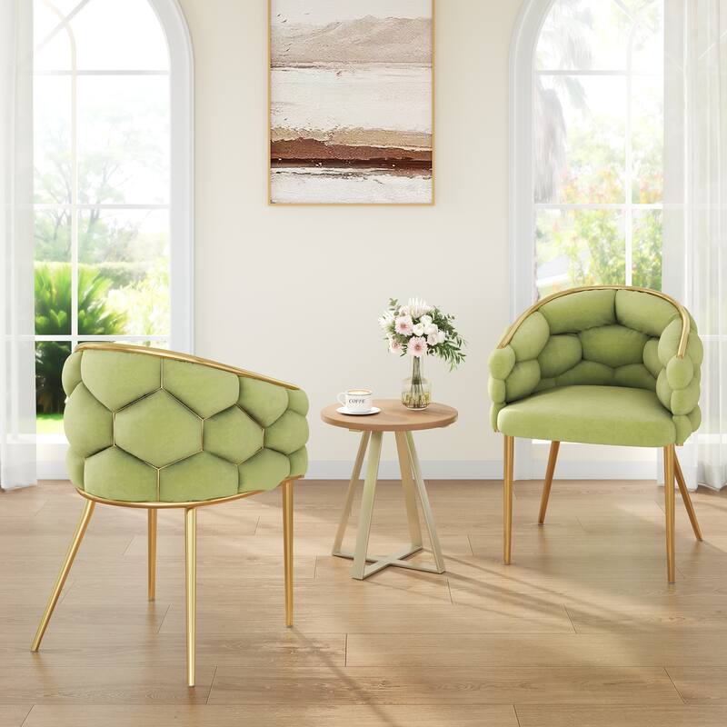 Middlemist Velvet Barrel Accent Chairs by Christopher Knight Home
