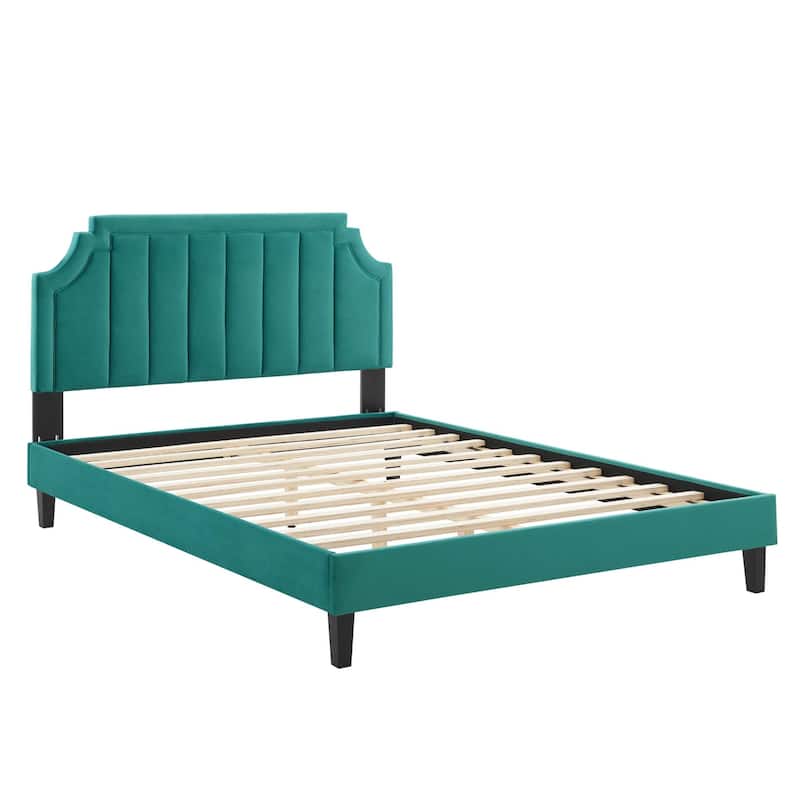 Sienna Performance Velvet Queen Platform Bed