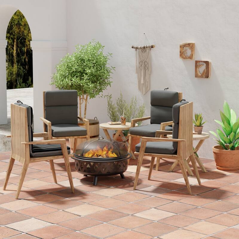 22" x 44" Outdoor Chair Cushion with Ties and Loop - 44'' L x 22'' W x 4'' H