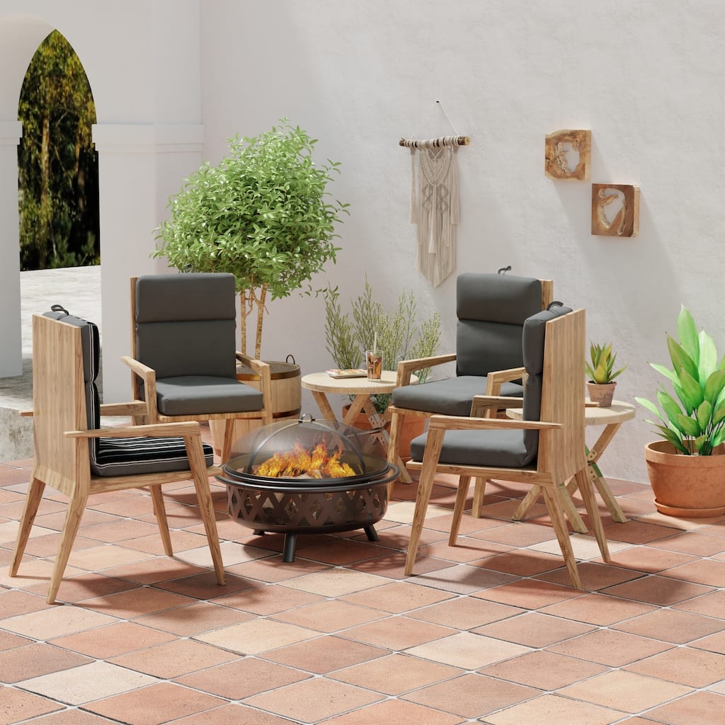 22" x 44" Outdoor Chair Cushion with Ties and Loop - 44'' L x 22'' W x 4'' H