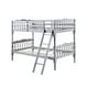 preview thumbnail 5 of 3, Convertible Twin over Twin Bunk Bed with Ladder, Grey
