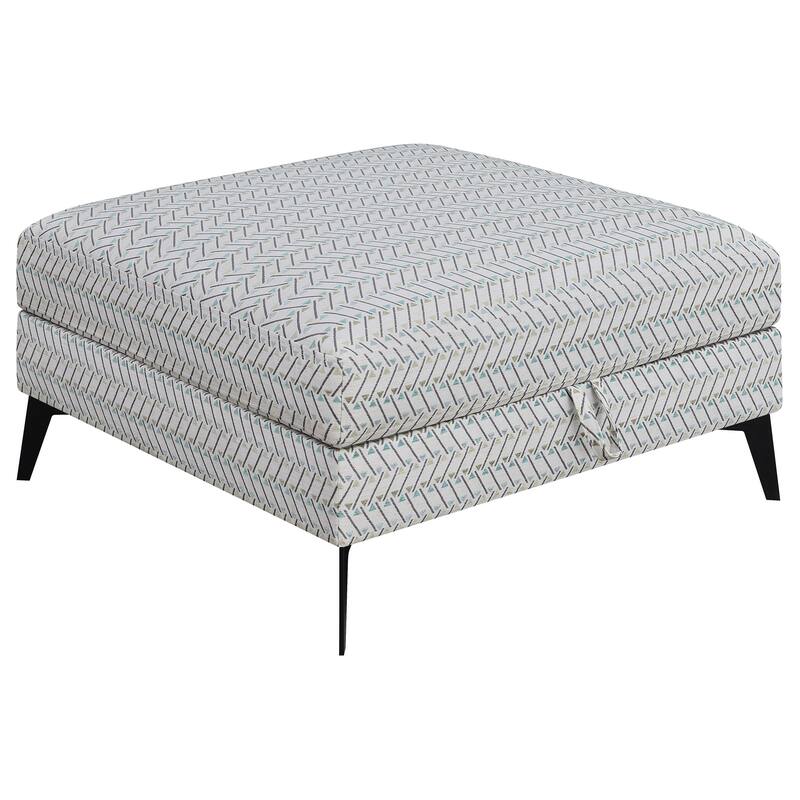 Clint Upholstered Storage Ottoman with Tapered Legs Multi-color