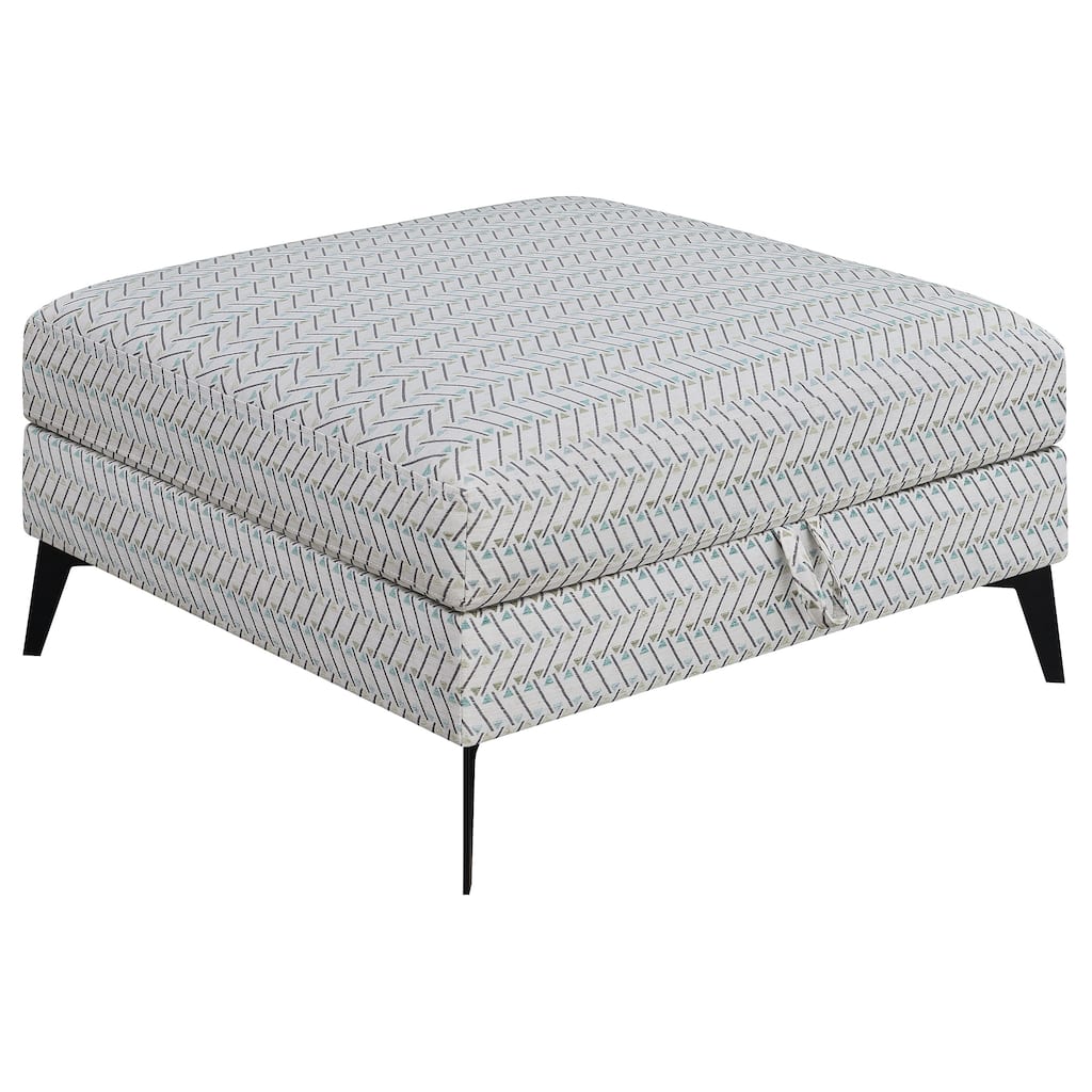 Clint Upholstered Storage Ottoman with Tapered Legs Multi-color
