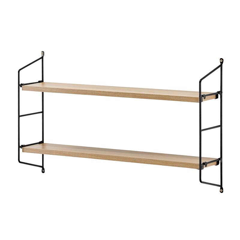 Danya B. Severini Floating Bracket Farmhouse Two-Tier Wall Shelf