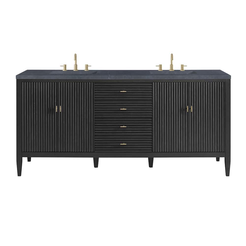James Martin Vanities 485-V72-3CSP Myrrin 72" Double Basin Wood Vanity