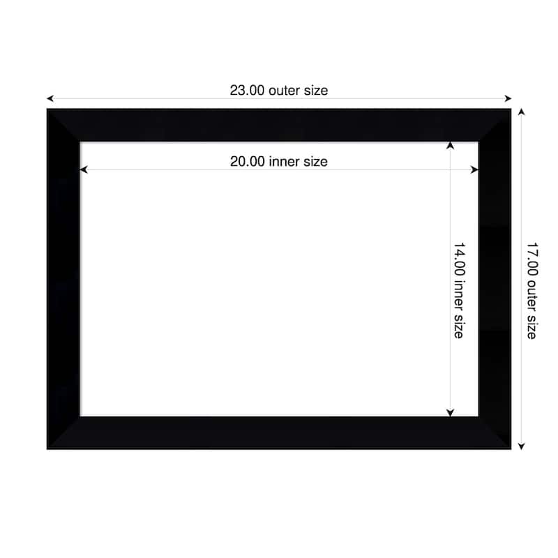 Amanti Art Black Museum Framed Dry Erase Magnetic Board - 23 x 17 in