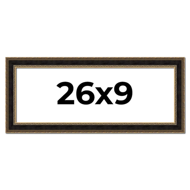 26x9 Frame Gold Antique Vintage Sold Wood Picture Frame | 1.75 Inch