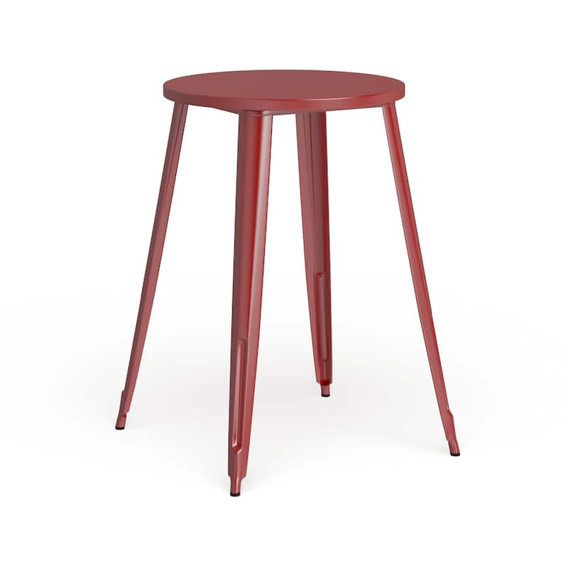 30'' Round Metal Indoor-Outdoor Bar Height Table