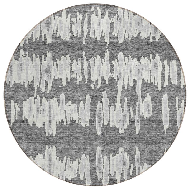 Machine Washable Indoor/ Outdoor Chantille Abstract Contemporary Rug