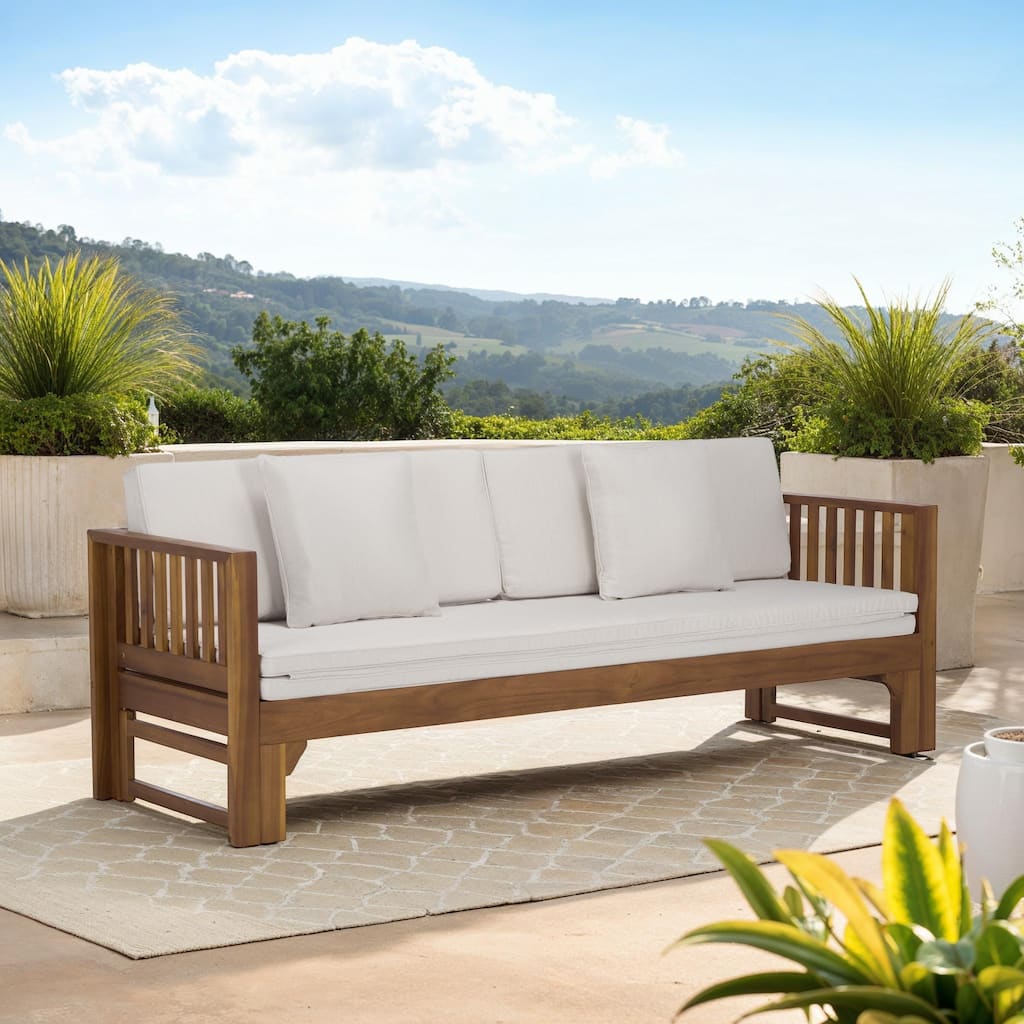 SAFAVIEH Outdoor Living Napoli Bench & Bed - 26"W x 78"D x 24"H