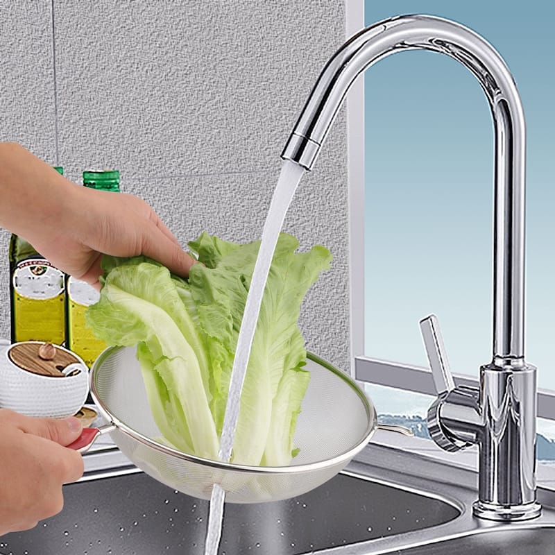 Stainless Steel 7.9" Dia Mesh Strainer Long Handle Skimmer for Kitchen