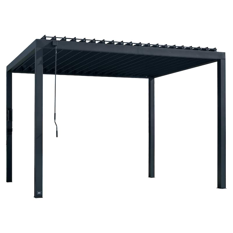 Backyard Discovery Sarasota 12'x10' Galvanized Steel Louvered Pergola