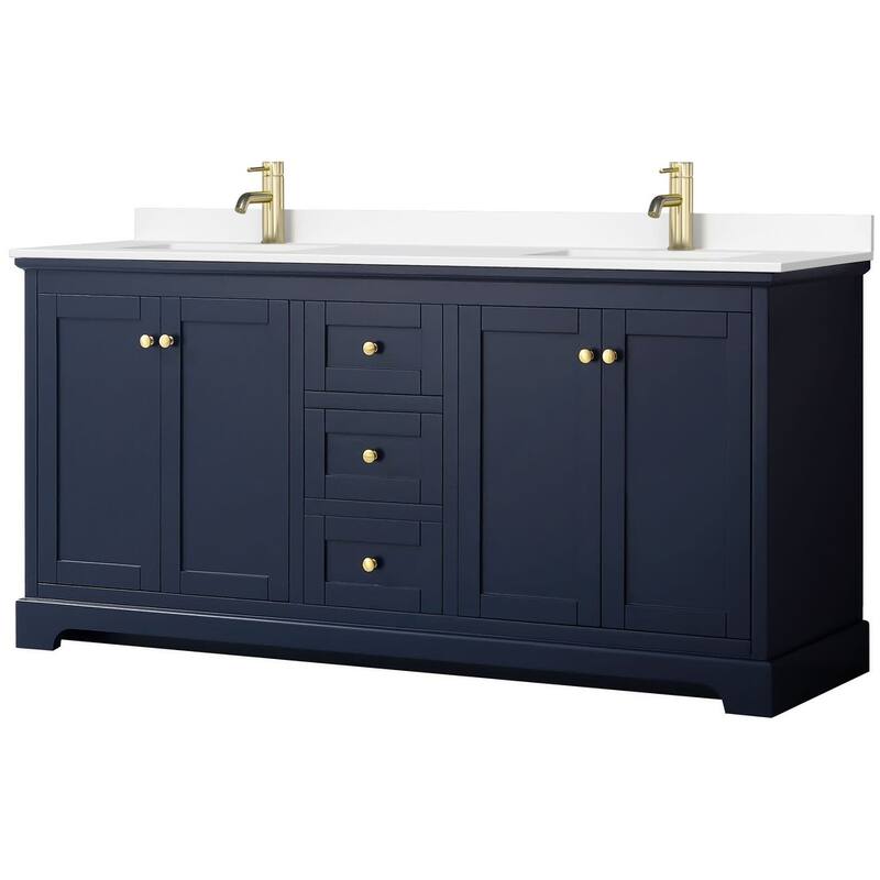 Wyndham Collection Avery 72" Free Standing Double Basin Vanity Set