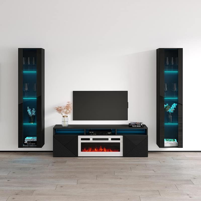 Giza WH-EF Floating Fireplace Entertainment Center