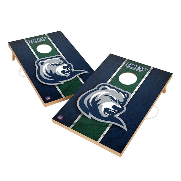 slide 2 of 5, Vintage Drew University Rangers Regulation 2x4 Cornhole Set