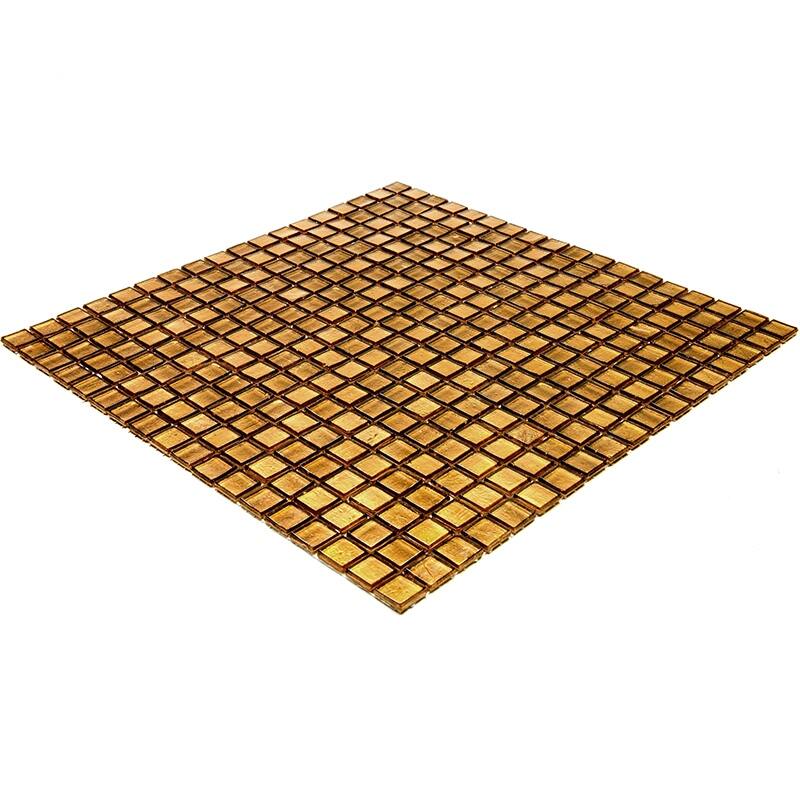Apollo tile 12" x 12" Skosh Glossy Goldenrod Brown Glass Tile (18.69 sq ft/case) - 20 Pack