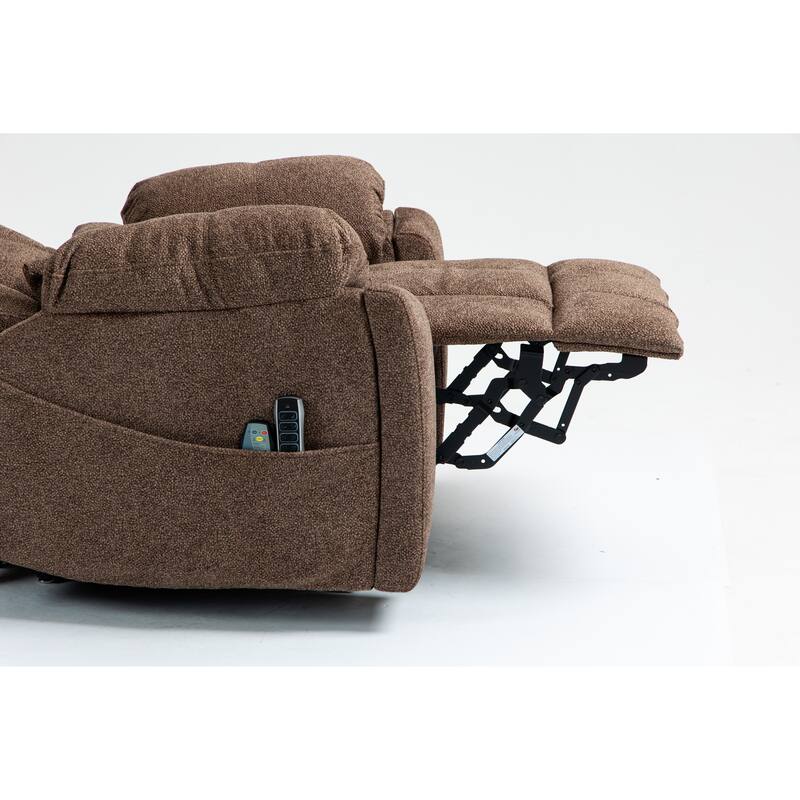 Power Lift Recliner Chair with Heat & Massage, Ergonomic Single Sofa Chair, Electric Recliner Chair with 2 Cup Holders