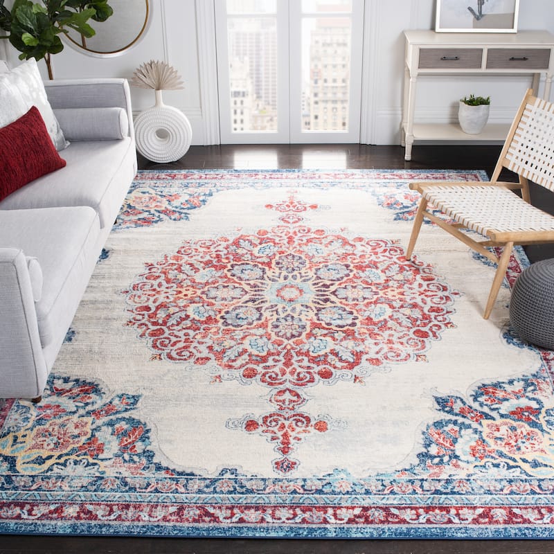 SAFAVIEH Brentwood Coralyne Traditional Oriental Rug - 3' x 5' - Ivory/Red