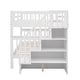 preview thumbnail 26 of 35, Full-Over-Full Pine Bunk Bed with Staircase Storage
