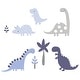 preview thumbnail 1 of 1, Bedtime Originals Roar Blue/Gray Dinosaur Wall Decals/Appliques