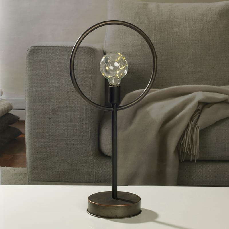 Elements LED Bulb Metal Lamp Stand, 21 Inch