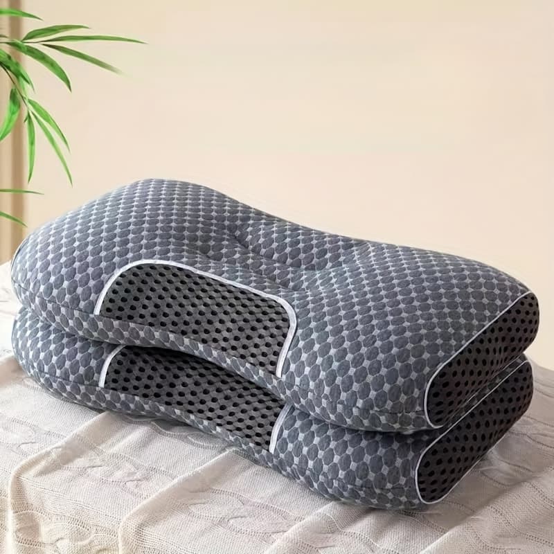 Ergonomic Cervical Neck Pillows Set of 2, Orthopedic Contour Support with Washable Covers
