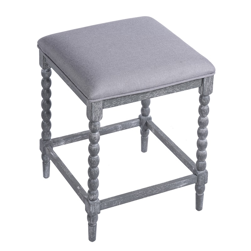 Christopher Knight Home - Valcour Acacia Wood Backless Counter Stools with Upholstered Seat