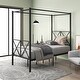 preview thumbnail 3 of 3, Vintage Twin Metal Platform Bed with Headboard - No Box Spring Needed