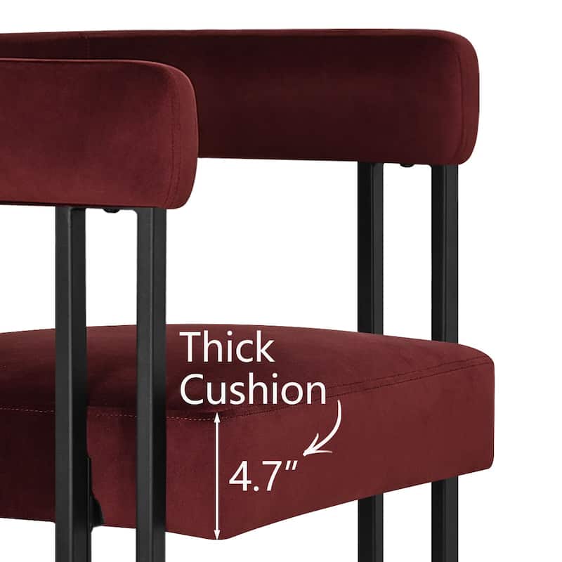Upholstered Velvet Armchair (Set of 2)