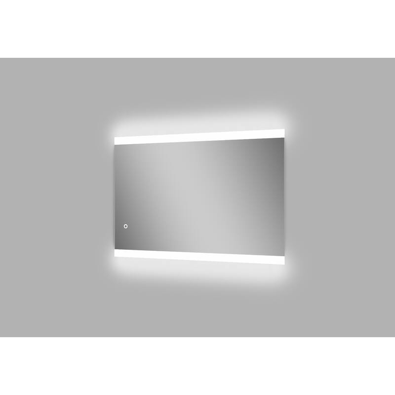 Miseno MM2435LED Athena 24" W x 35" H Rectangular Glass Frameless