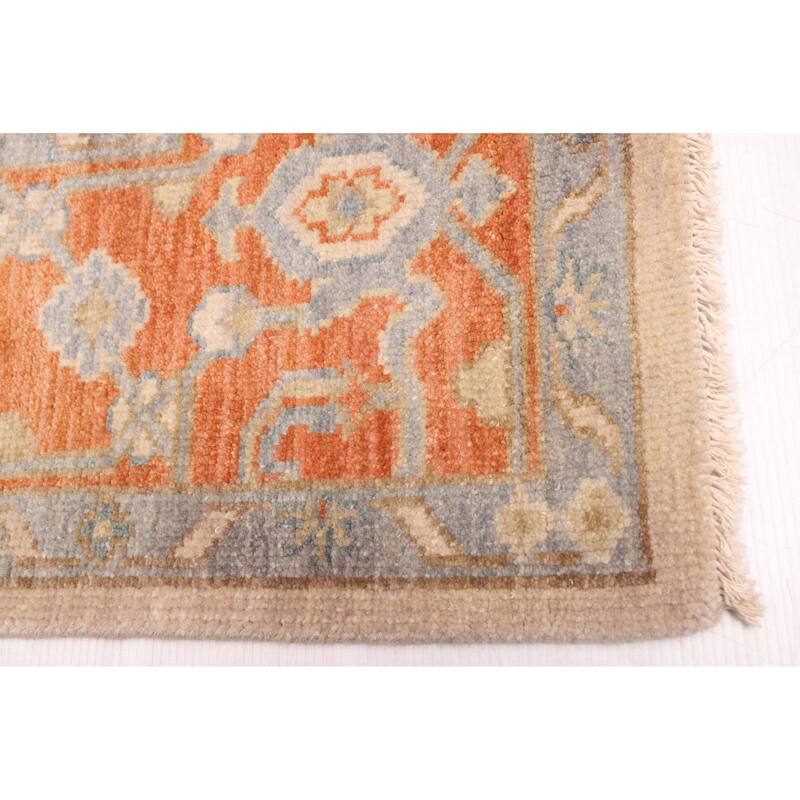 ECARPETGALLERY Hand-knotted Jules Sultane Burnt Orange Wool Rug - 8'0 x 9'10