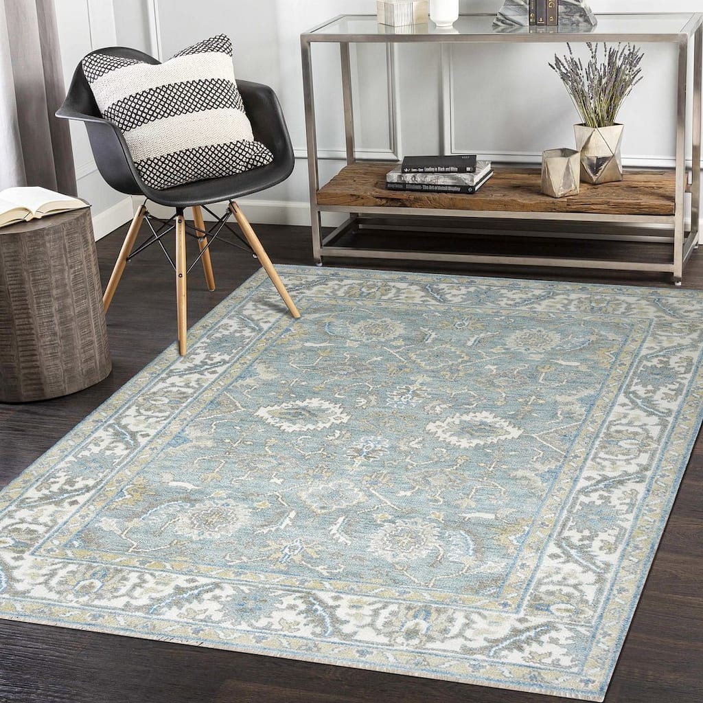 Overton Handmade Traditional Floral Area Rug
