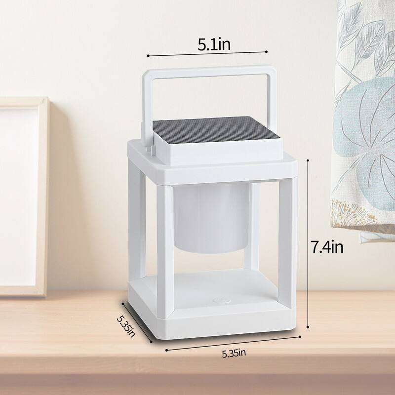 7.4" Outdoor Solar Lantern With LED Light Battery Powered, Durable & Stylish