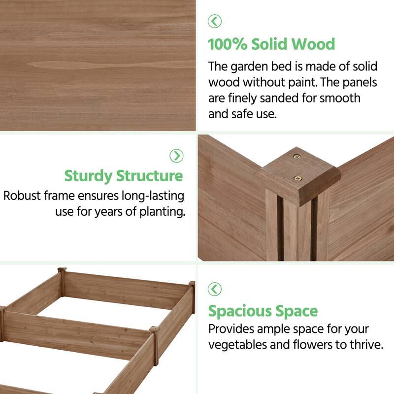 Yaheetech Wooden Raised Garden Bed Greenhouse Planter