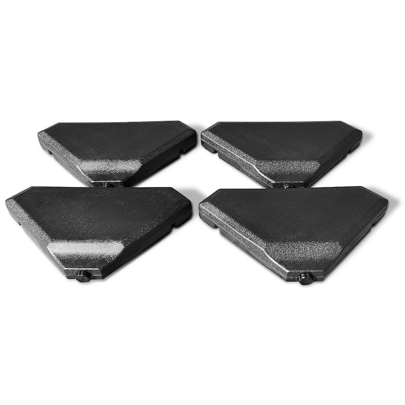 4 Pcs 195 lbs Patio Cantilever Offset Umbrella Base Weight Sand (Only Base) - 33" x 33" x 3.5"(L x W x H)
