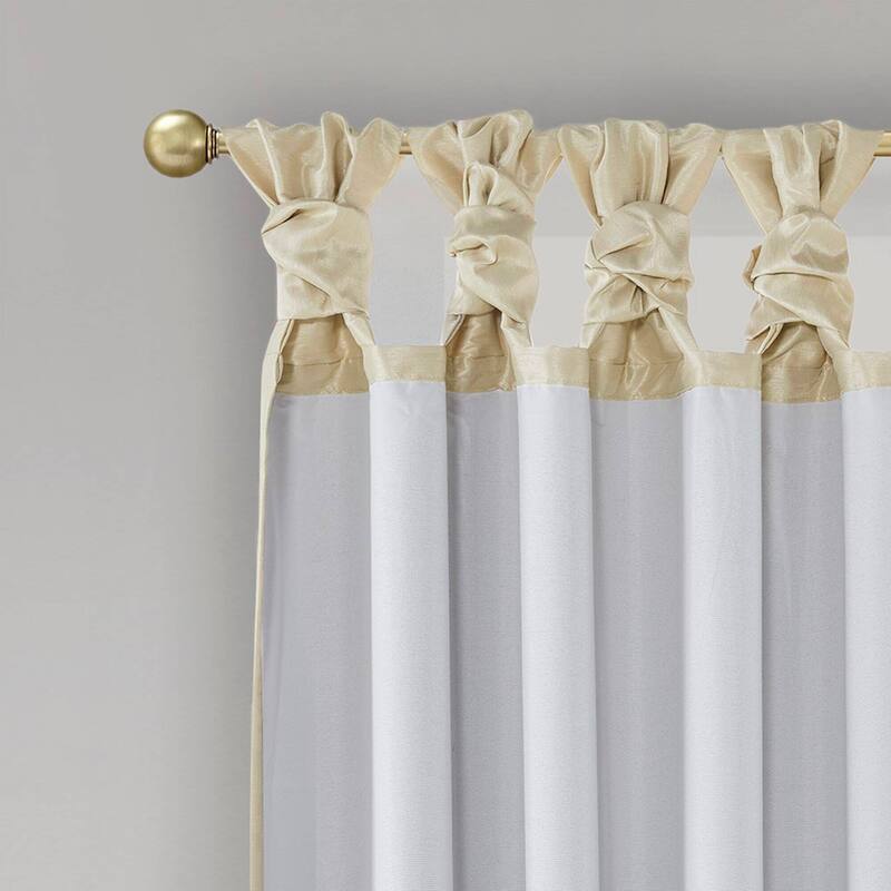 Madison Park Natalie Twist Tab Total Blackout Window Curtain Panel