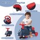preview thumbnail 3 of 4, 2 in 1 Electric Drifting Wiggle Car Kids Ride On w/ Music & Pedal - Blue+Red