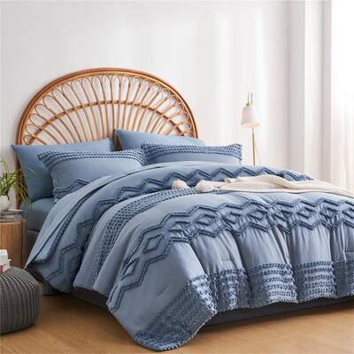 Tufted Comforter Set 7 Piece Bed in a Bag