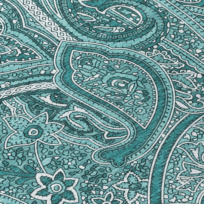 Machine Washable Indoor/ Outdoor Chantille Traditional Paisley Rug
