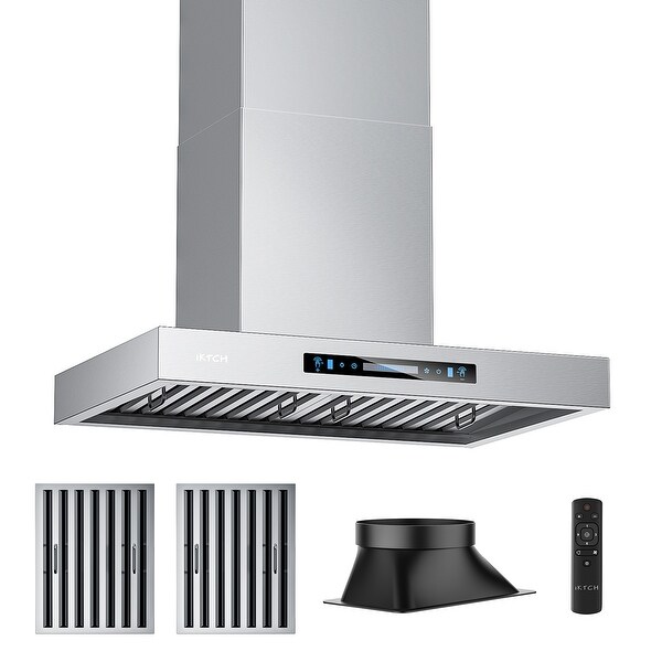Thor Kitchen 36" Wall Mount Chimney Range Hood in Stainless Steel