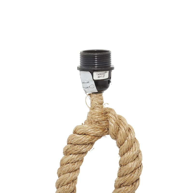 Jute Rope Twisted Rope Room Table Lamp - Brown - Roche River Decor